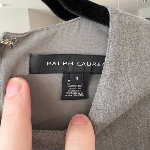 807 Ralph Lauren Black Label Knee Length Sleeveless Dress Size 4 Color Grey - Picture 3 of 4